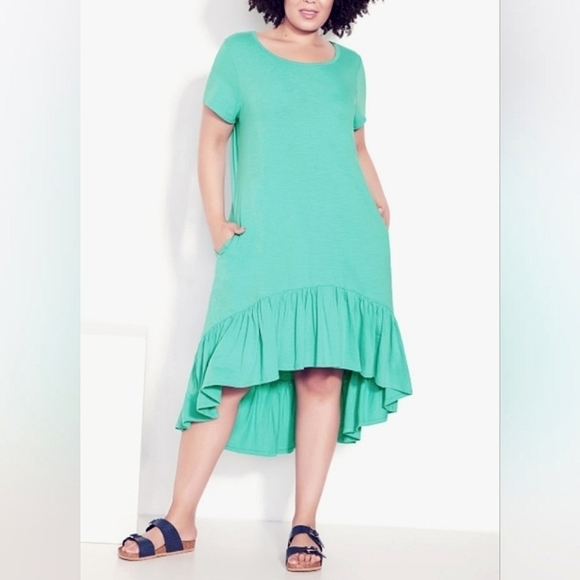 NWT AVENUE ZIM & ZOE MIDI HIGH-LOW BOHO DRESS - Picture 1 of 6